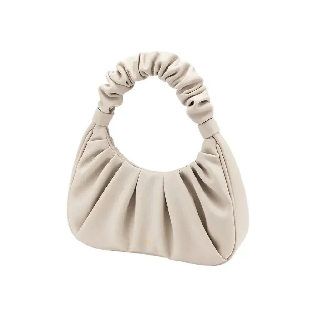 JW PEI Gabbi Ruched Hobo Handbag - Ivory Ruched Handle